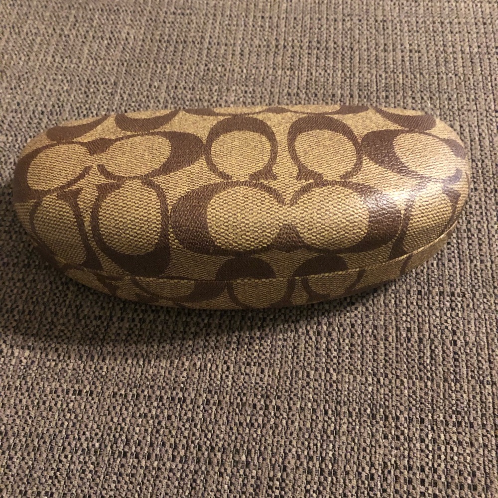 Coach Signature Logo Hard Clamshell Eye Glass Case